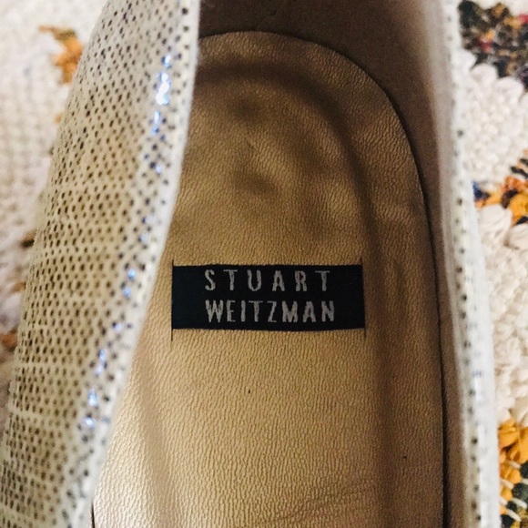 Stuart Weitzman cream and Ivory Square Heels - Picture 3 of 6